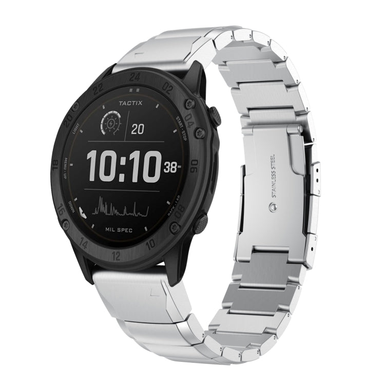 Watch Band – Stainless Steel (26mm) #2 For Garmin Tactix Delta Sliver