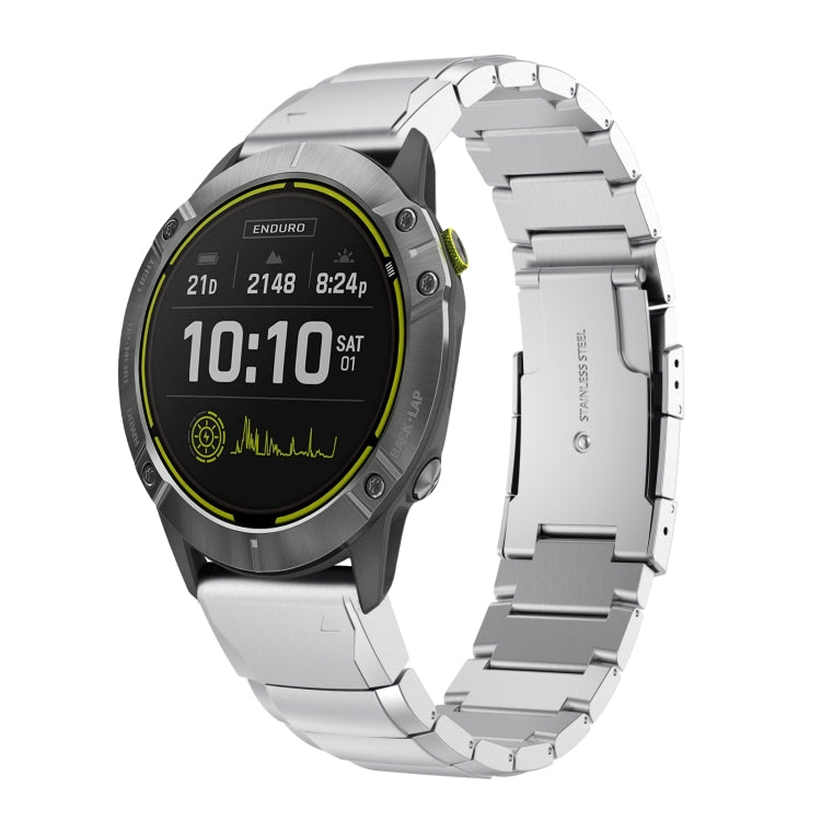 Watch Band – Stainless Steel (26mm) #2 For Garmin Enduro Sliver