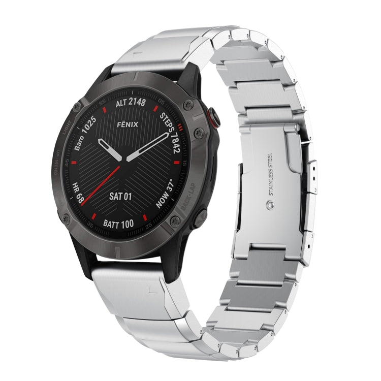 Watch Band – Stainless Steel (26mm) #2 For Garmin Fenix 6X Sliver