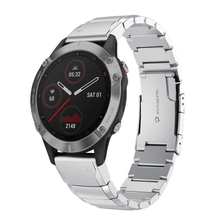 Watch Band – Stainless Steel (26mm) #2 For Garmin Fenix 5X Plus Sliver