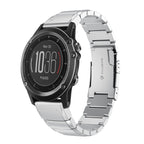 Watch Band – Stainless Steel (26mm) For Garmin Fenix 3 Sliver