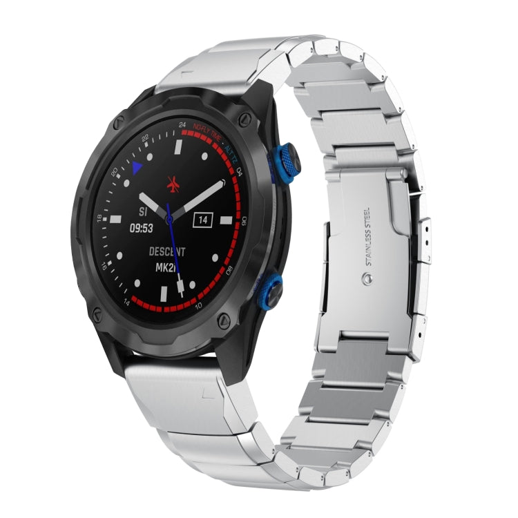 Watch Band – Stainless Steel (26mm) For Garmin Descent MK 2i Sliver