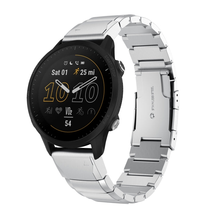 Watch Band – Stainless Steel (22mm) #2 For Garmin Forerunner 955 Silver