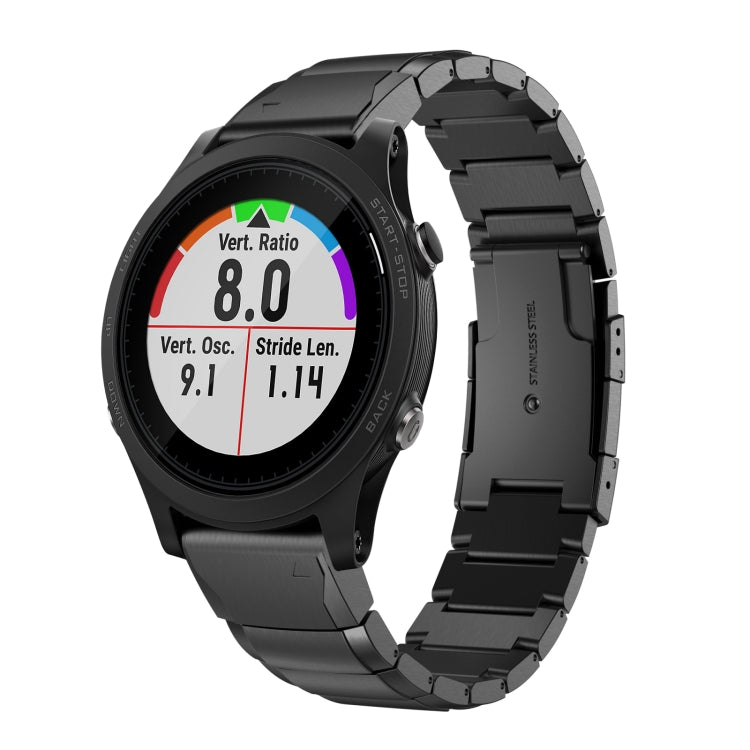 Watch Band – Stainless Steel (22mm) #2 For Garmin Forerunner 935 Black