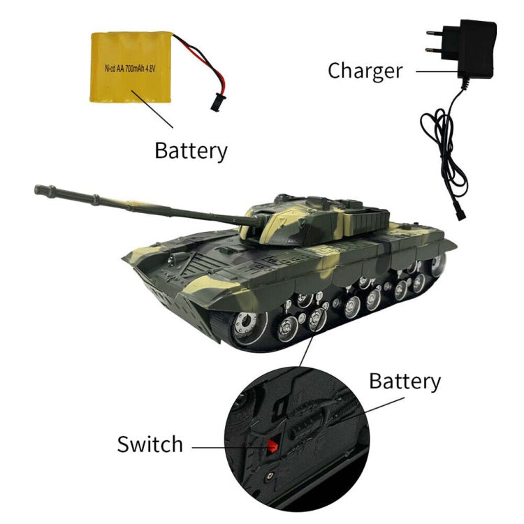 MoFun 369 Remote Control Tank 1:32 Four-way RC Vehicle, Blue, Green, Yellow