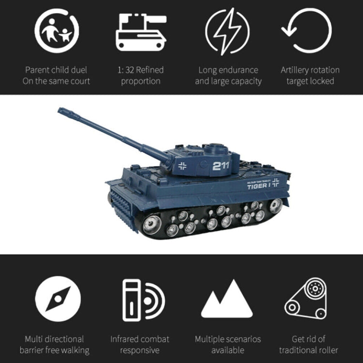 MoFun 369 Remote Control Tank 1:32 Four-way RC Vehicle, Blue, Green, Yellow
