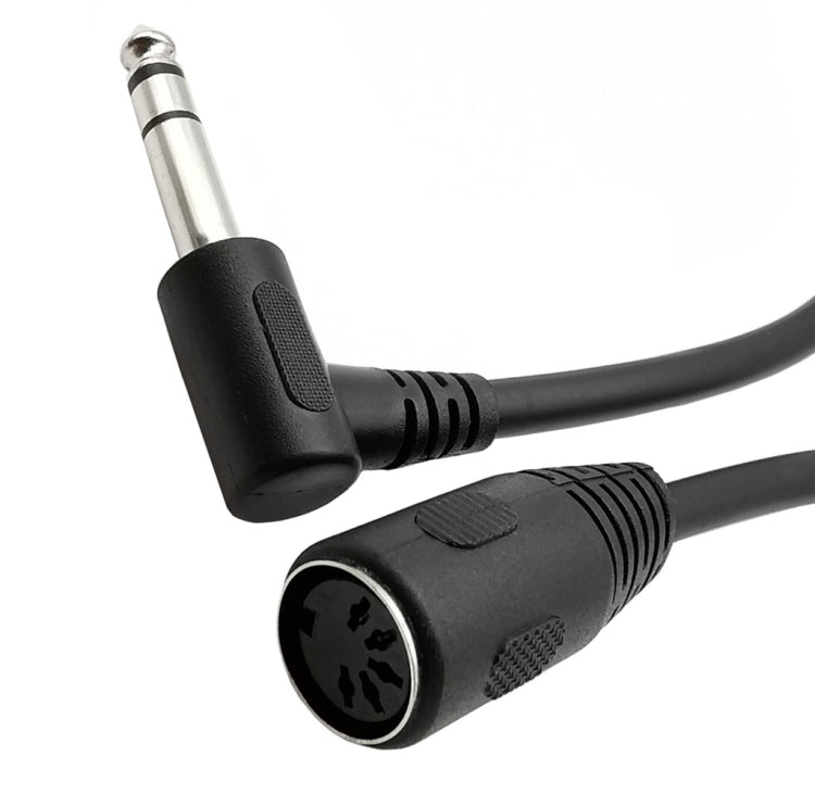 JUNSUNMAY 6.35mm 1/4 inch Male to Female 5 Pin MIDI Audio Stero Adapter, Cable Length: 20cm, Cable Length: 20cm Cable Length: 20cm