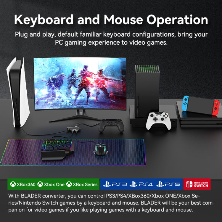Keyboard & Mouse Converter – 7 in 1 Video Game Converter Keyboard Mouse Converter Shooting Game...