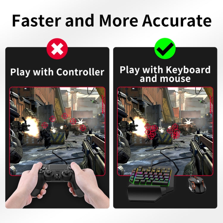 Keyboard & Mouse Converter – 7 in 1 Video Game Converter Keyboard Mouse Converter Shooting Game...