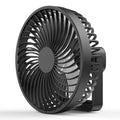 Multifunctional LED Rechargeable Outdoor Portable Tent Camping Fan, Black, White Black