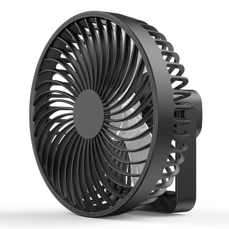 Multifunctional LED Rechargeable Outdoor Portable Tent Camping Fan, Black, White Black