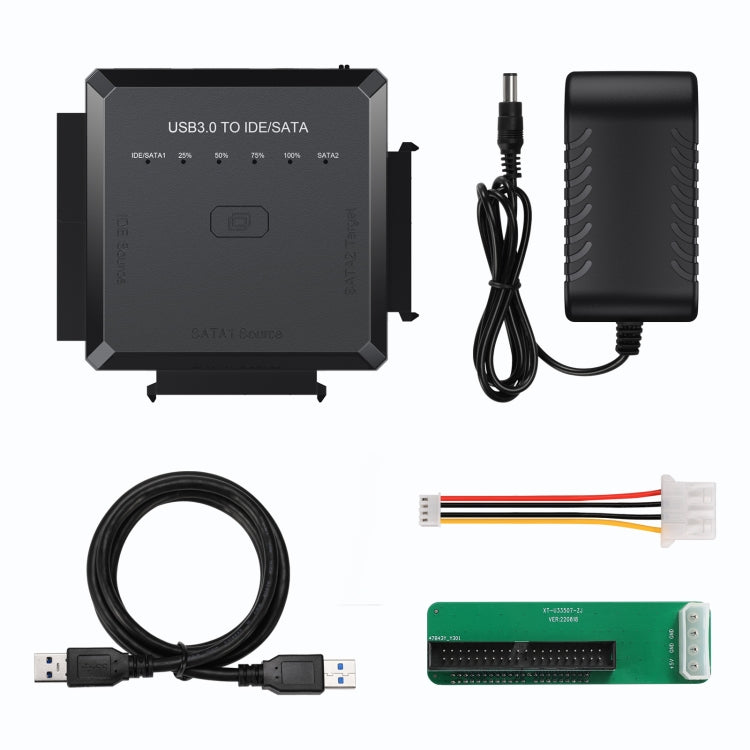 USB3.0 to SATA or IDE Hard Drive Adapter Converter With Clone Function – Aluminum Alloy, TPU