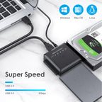 USB3.0 to SATA or IDE Hard Drive Adapter Converter With Clone Function – Aluminum Alloy, TPU