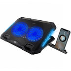 S900 Dual USB Ports Adjustable Height RGB Laptop Cooling Pad Stand, S900 – Non-slip S900
