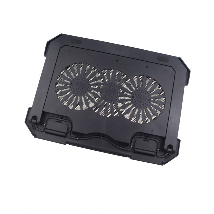 S900 Dual USB Ports Adjustable Height RGB Laptop Cooling Pad Stand, S900 – Non-slip