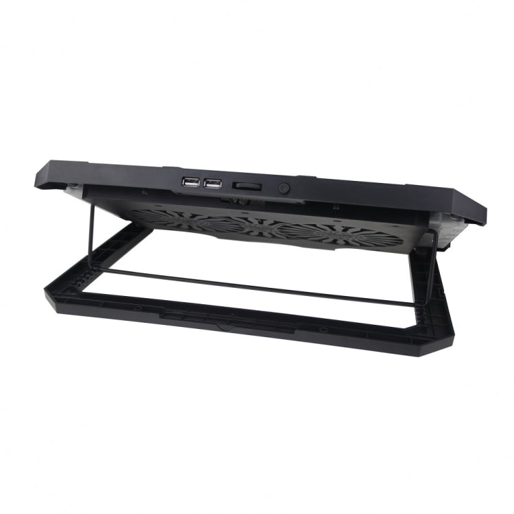 S900 Dual USB Ports Adjustable Height RGB Laptop Cooling Pad Stand, S900 – Non-slip