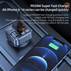 T16 MP3 Player Fast Charger Wireless Bluetooth 5.1 FM Transmitter Hands Free Car Kit, T16 Bluetooth 5.1 – Fast Charging, Bluetooth
