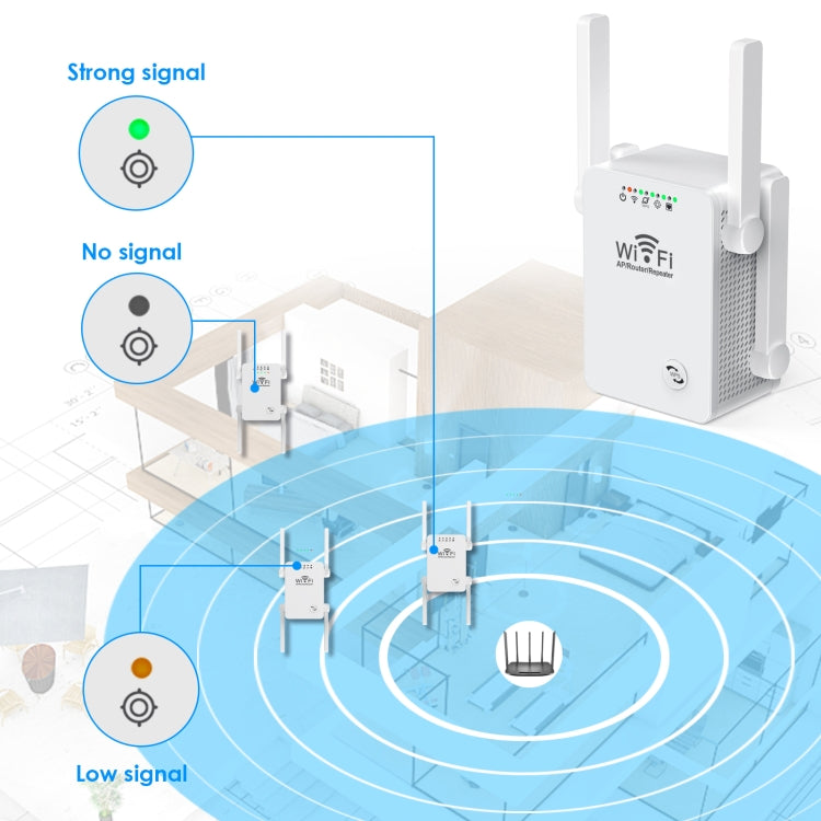 U8 300Mbps Wireless WiFi Repeater Extender Router Wi-Fi Signal Amplifier WiFi Booster, US Plug, EU Plug – Durable Build, Easy to Use