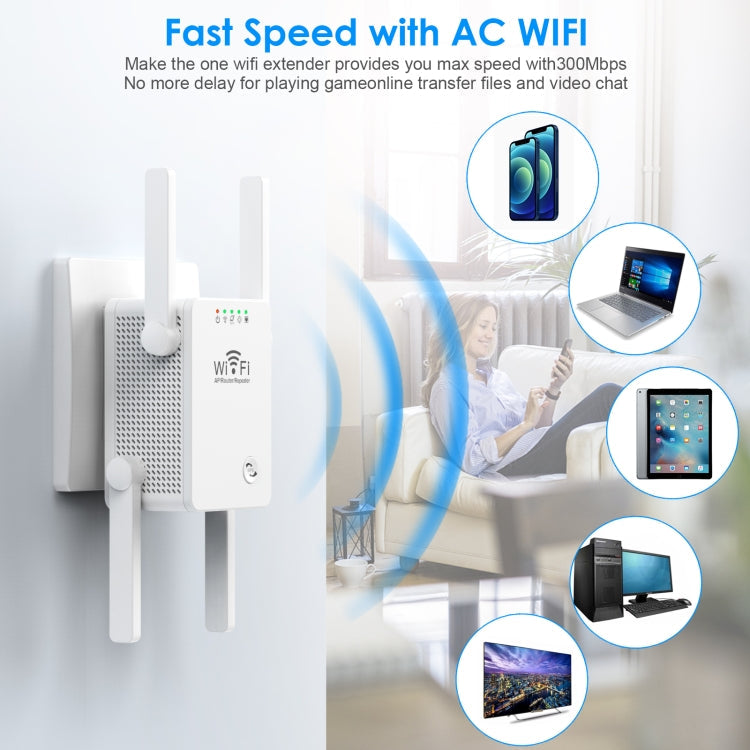 U8 300Mbps Wireless WiFi Repeater Extender Router Wi-Fi Signal Amplifier WiFi Booster, US Plug, EU Plug – Durable Build, Easy to Use