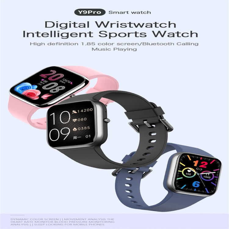 Y9 Smart Watch – 1.85" Screen, Blood Pressure Monitoring, Heart Rate Monitoring