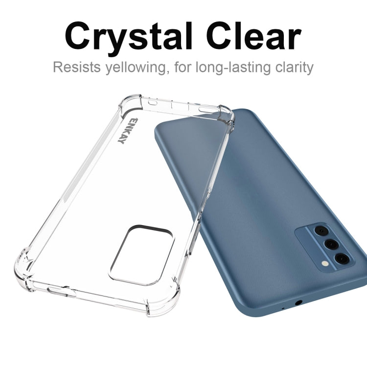 ENKAY Clear TPU Shockproof Anti-slip Phone Case – Shockproof, TPU, For Nokia C300 4G, For Nokia G42 5G, For Nokia C12 4G, For Nokia C22 4G, For Nokia C110 4G, For Nokia XR21 5G, For Nokia C32 4G