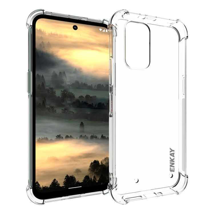 ENKAY Clear TPU Shockproof Anti-slip Phone Case – Shockproof, TPU, For Nokia C300 4G, For Nokia G42 5G, For Nokia C12 4G, For Nokia C22 4G, For Nokia C110 4G, For Nokia XR21 5G, For Nokia C32 4G For Nokia XR21 5G