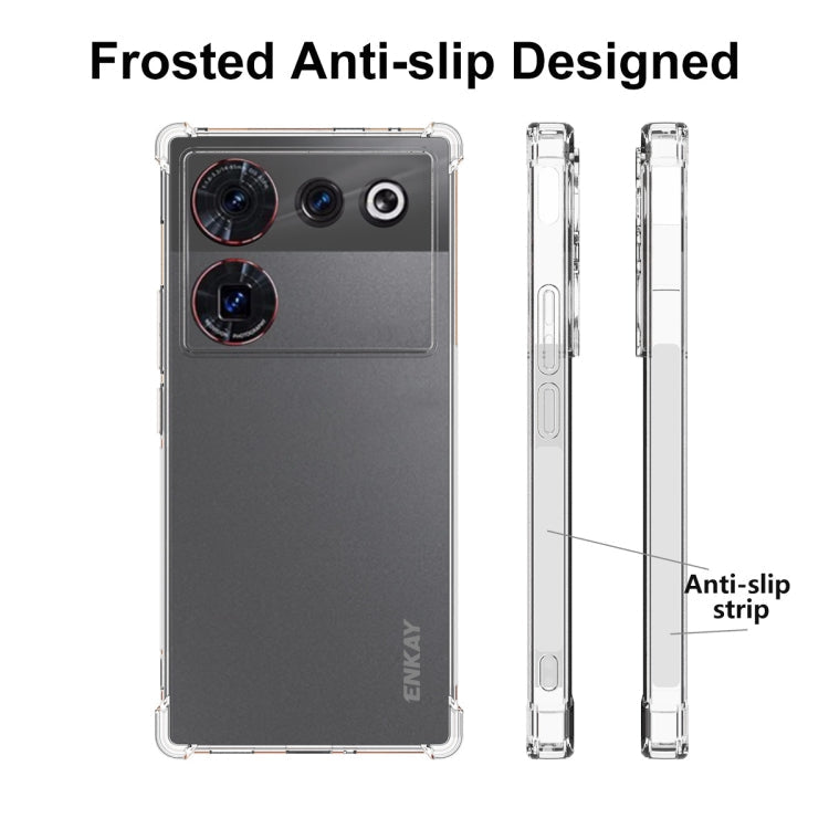 ENKAY Clear TPU Shockproof Anti-slip Phone Case – Shockproof, TPU, For ZTE Nubia Z50 Ultra 5G
