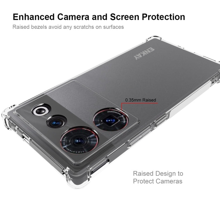 ENKAY Clear TPU Shockproof Anti-slip Phone Case – Shockproof, TPU, For ZTE Nubia Z50 Ultra 5G