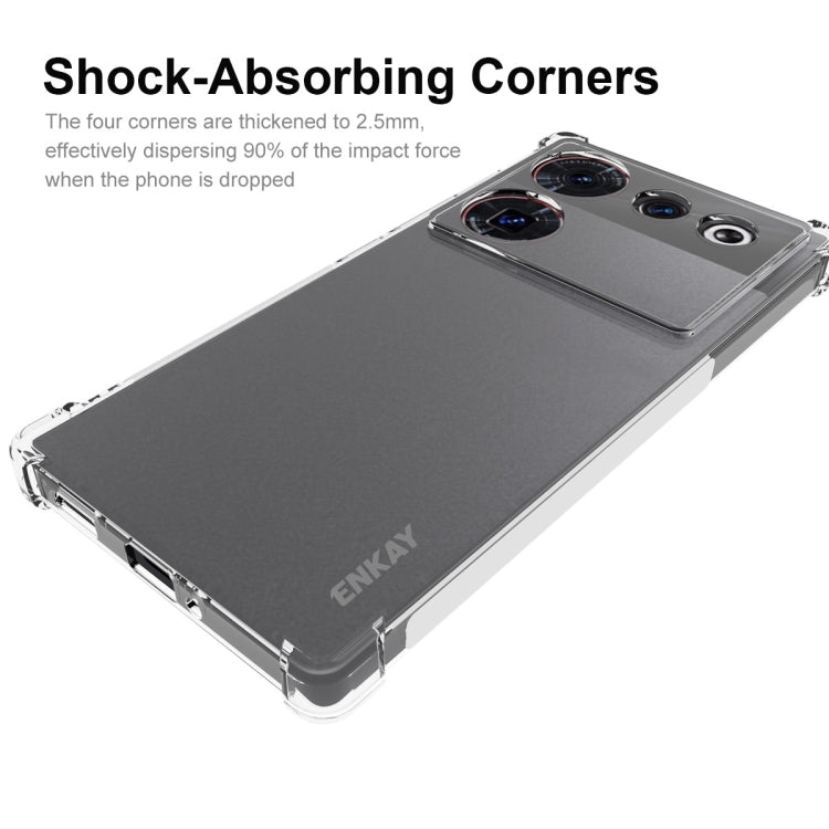 ENKAY Clear TPU Shockproof Anti-slip Phone Case – Shockproof, TPU, For ZTE Nubia Z50 Ultra 5G