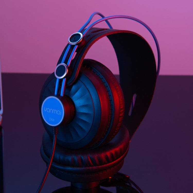 Yanmai D68-A Foldable Lightweight Recording Monitor Headphone – Leather
