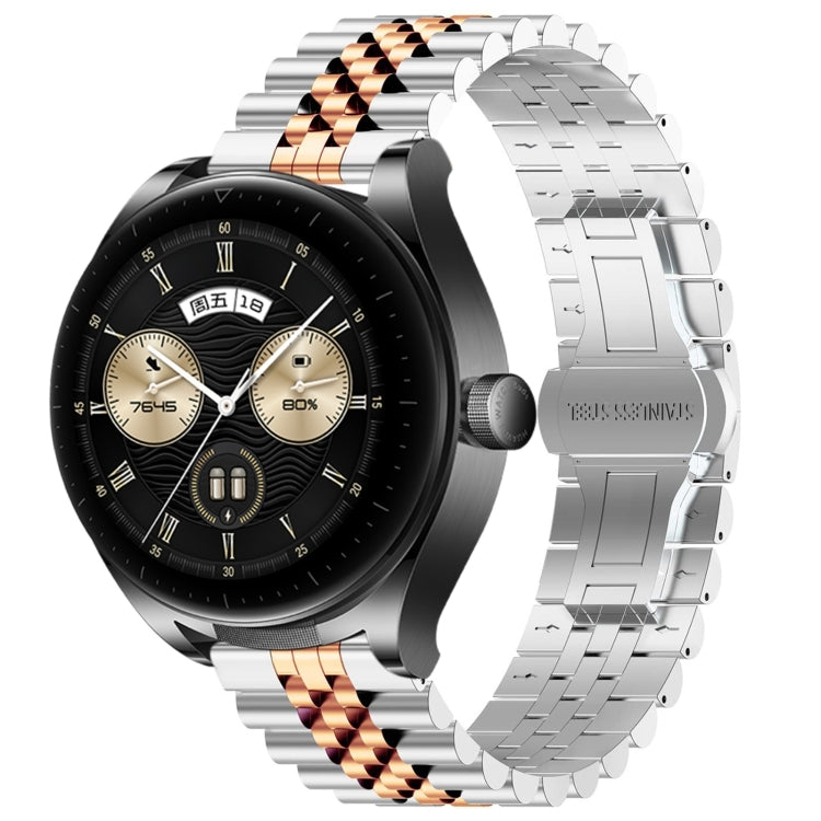 Watch Band – Stainless Steel (Huawei Watch GT3 SE) For Huawei Watch Buds Silver+Rose Gold
