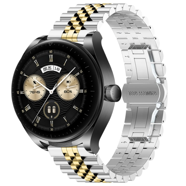 Watch Band – Stainless Steel (Huawei Watch GT3 SE) For Huawei Watch Buds Silver+Gold