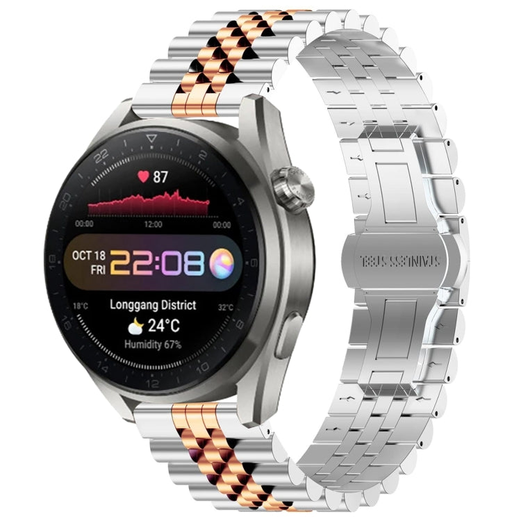 Watch Band – Stainless Steel (Huawei Watch GT3 SE) For Huawei Watch3 Pro New Silver+Rose Gold