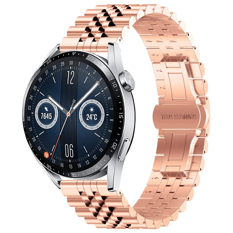 Watch Band – Stainless Steel (46mm) For Huawei Watch GT3 46mm Rose Gold