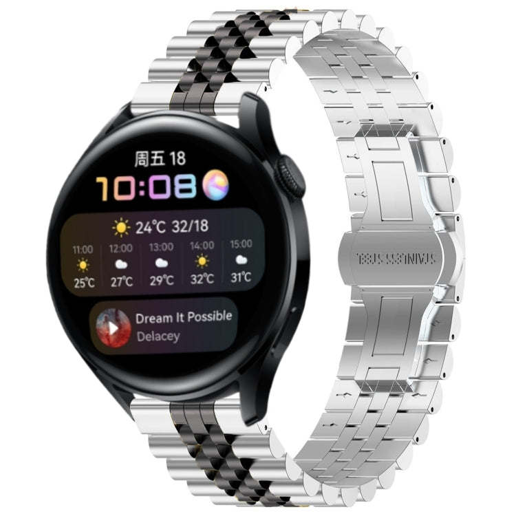 Watch Band – Stainless Steel (42mm) For Huawei Watch 3 3 Pro Silver+Black