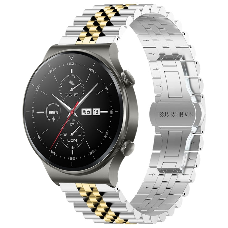 Watch Band – Stainless Steel (42mm) For Huawei Watch GT2 Pro GT 2e Silver+Gold