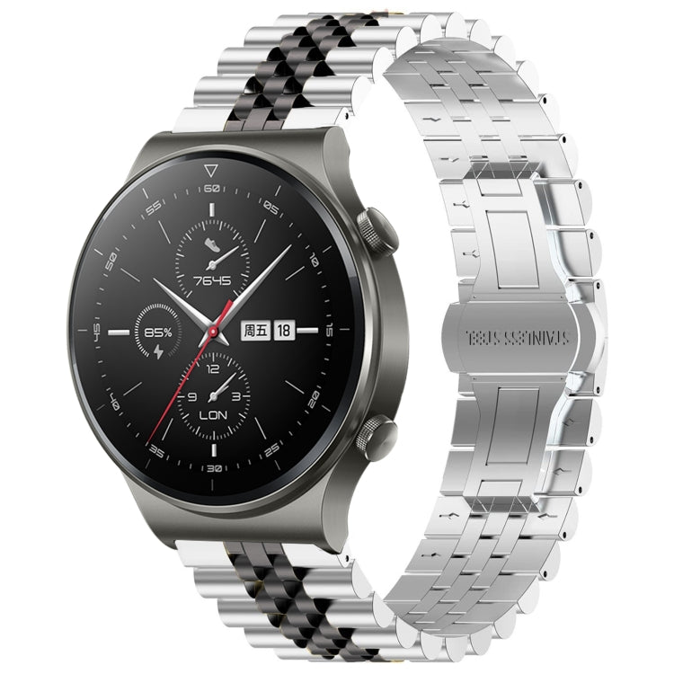 Watch Band – Stainless Steel (42mm) For Huawei Watch GT2 Pro GT 2e Silver+Black