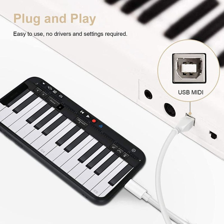 Cable – 1m 8 Pin to USB + MIDI Electronic Music Instrument & OTG & Charging...