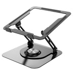 D147 Foldable 360 Degree Rotating Laptop Lifting Bracket Aluminum Alloy Notebook Desktop Stand, D147 – Aluminum Alloy D147 Black
