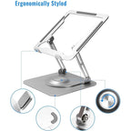 D147 Foldable 360 Degree Rotating Laptop Lifting Bracket Aluminum Alloy Notebook Desktop Stand, D147 – Aluminum Alloy
