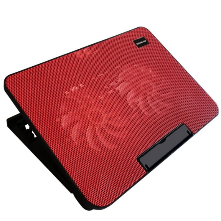 N99 USB Dual Fan Hollow Carved Design Heat Dissipation Laptop Cooling Pad, N99 – Durable Build, Easy to Use N99 Red