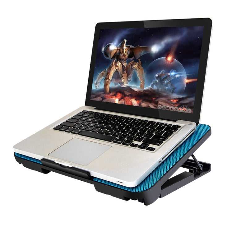 N99 USB Dual Fan Hollow Carved Design Heat Dissipation Laptop Cooling Pad, N99 – Durable Build, Easy to Use