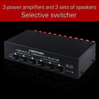 3 Input 3 Output Power Amplifier And Speaker Switcher Speaker Switch Splitter Comparator, B036