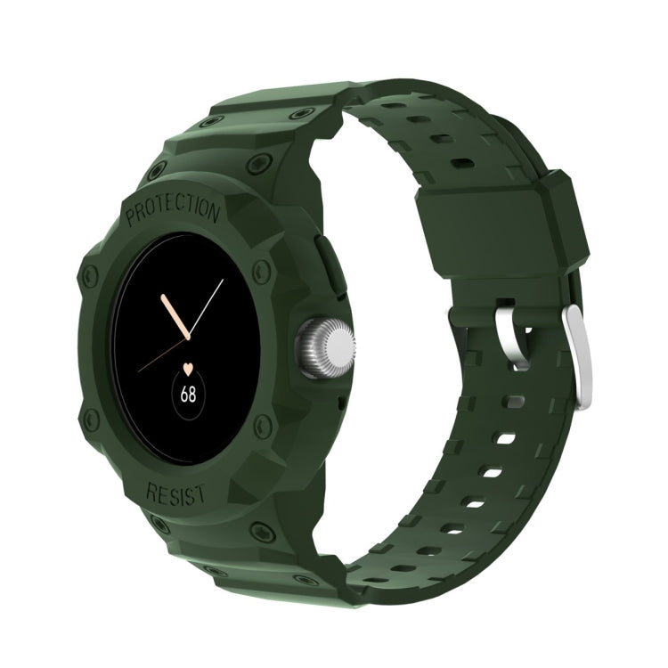 Watch Band – For Google Pixel Watch JUNSUNMAY Integrated TPU Adjustable Elastic... Army Green