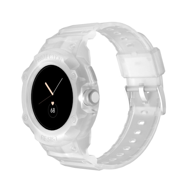 Watch Band – For Google Pixel Watch JUNSUNMAY Integrated TPU Adjustable Elastic... Translucent
