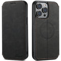Suteni J06 Multifunctional Leather Magnetic Magsafe Phone Case, For iPhone 14 Pro Max For iPhone 14 Pro Max Black