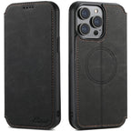 Suteni J06 Multifunctional Leather Magnetic Magsafe Phone Case, For iPhone 14 Pro Max For iPhone 14 Pro Max Black