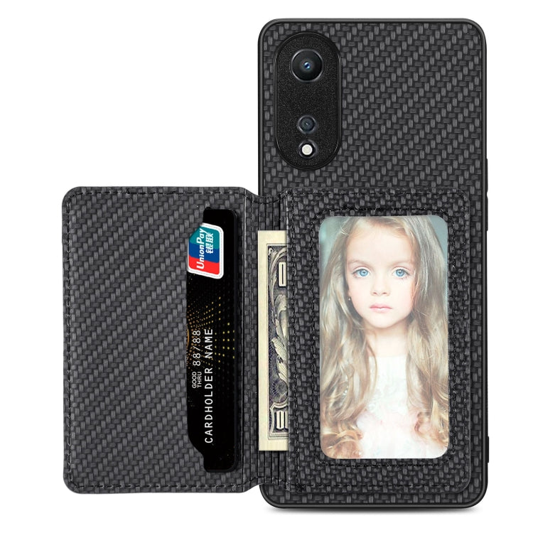 Carbon Fiber Magnetic Card Bag Phone Case – Magnetic, For OPPO A78, For OPPO A94 5G, For OPPO Find X6 Pro, For OPPO Find X6