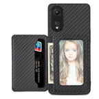 Carbon Fiber Magnetic Card Bag Phone Case – Magnetic, For OPPO A78, For OPPO A94 5G, For OPPO Find X6 Pro, For OPPO Find X6