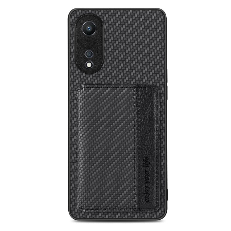 Carbon Fiber Magnetic Card Bag Phone Case – Magnetic, For OPPO A78, For OPPO A94 5G, For OPPO Find X6 Pro, For OPPO Find X6